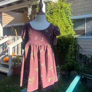 1/1 Upcycled handmade dress (vintage fabric from Hollywood star)